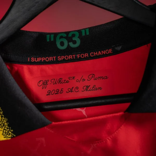 AC Milan x Off-White Jersey (Red and Green) - Master Quality. - Image 4