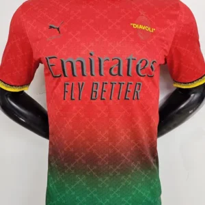 AC Milan x Off-White Jersey (Red and Green) - Master Quality.