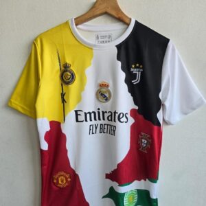 Ronaldo Special edition All club Embroidery Logos half Sleeves (Only Jersey)