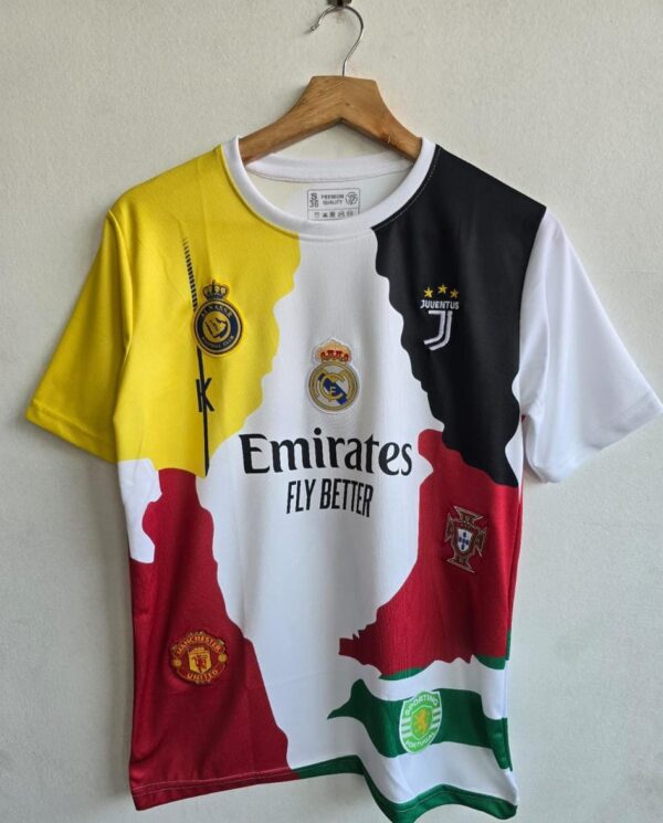 Ronaldo Special edition All club Embroidery Logos half Sleeves (Only Jersey)