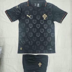 Portugal Black Special Edition Football Jersey Set with Matching Shorts – Kickoff Jersey