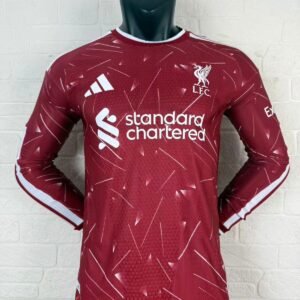 Liverpool Home Kit 2026 Full Sleeve Player Version Football Jersey – Red LFC Home Shirt
