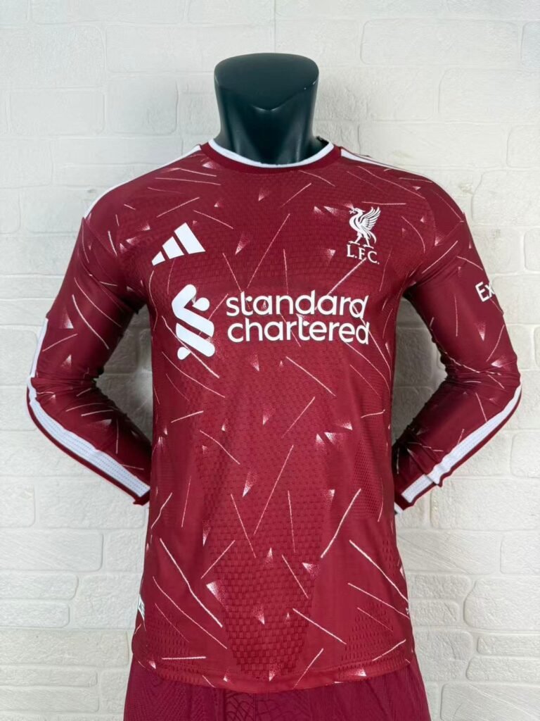 Liverpool Home Kit 2026 Full Sleeve Player Version Football Jersey – Red LFC Home Shirt