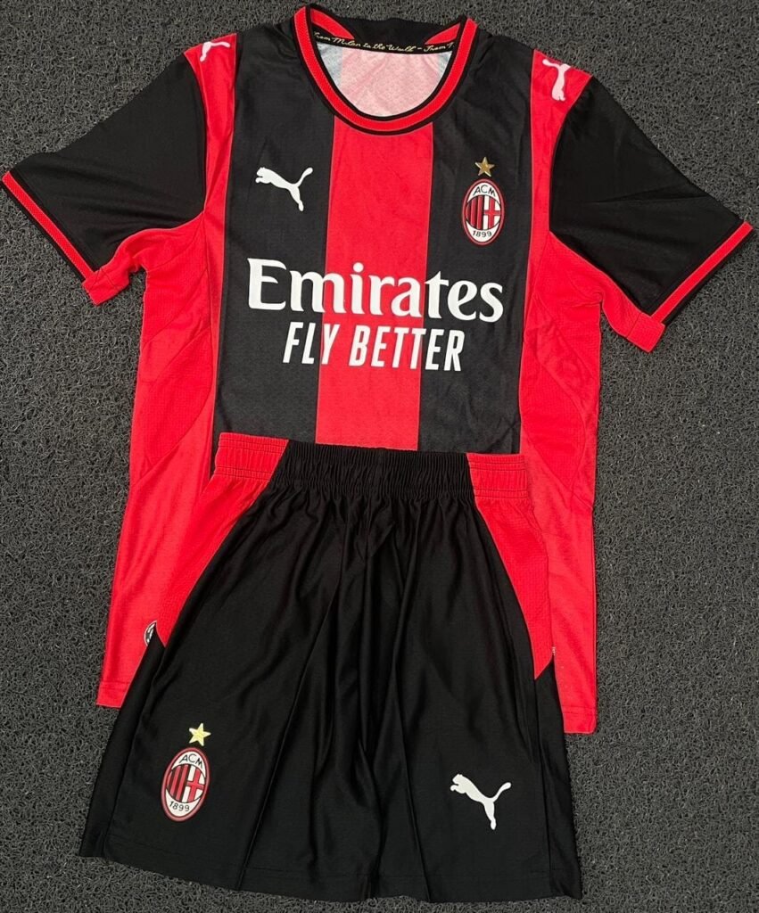AC Milan Home Kit 2026 Player Version Jersey with Shorts – Premium Red and Black Football Kit for AC Milan Fans